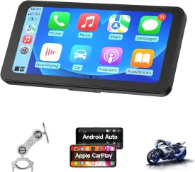 Spedal CL871 6.25" Motorcycle CarPlay  Android Auto Screen, Full Body Waterproof, GPS Navigation for Motorbike, Bluetooth, Siri/G00gle Assistant
