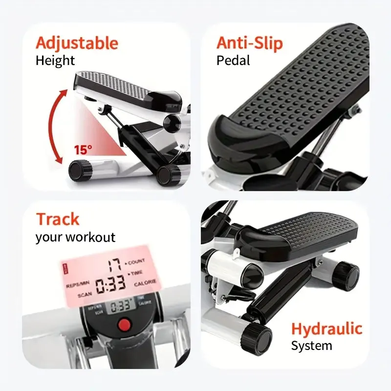 Stair Stepper With Resistance Bands For Exercise At Home