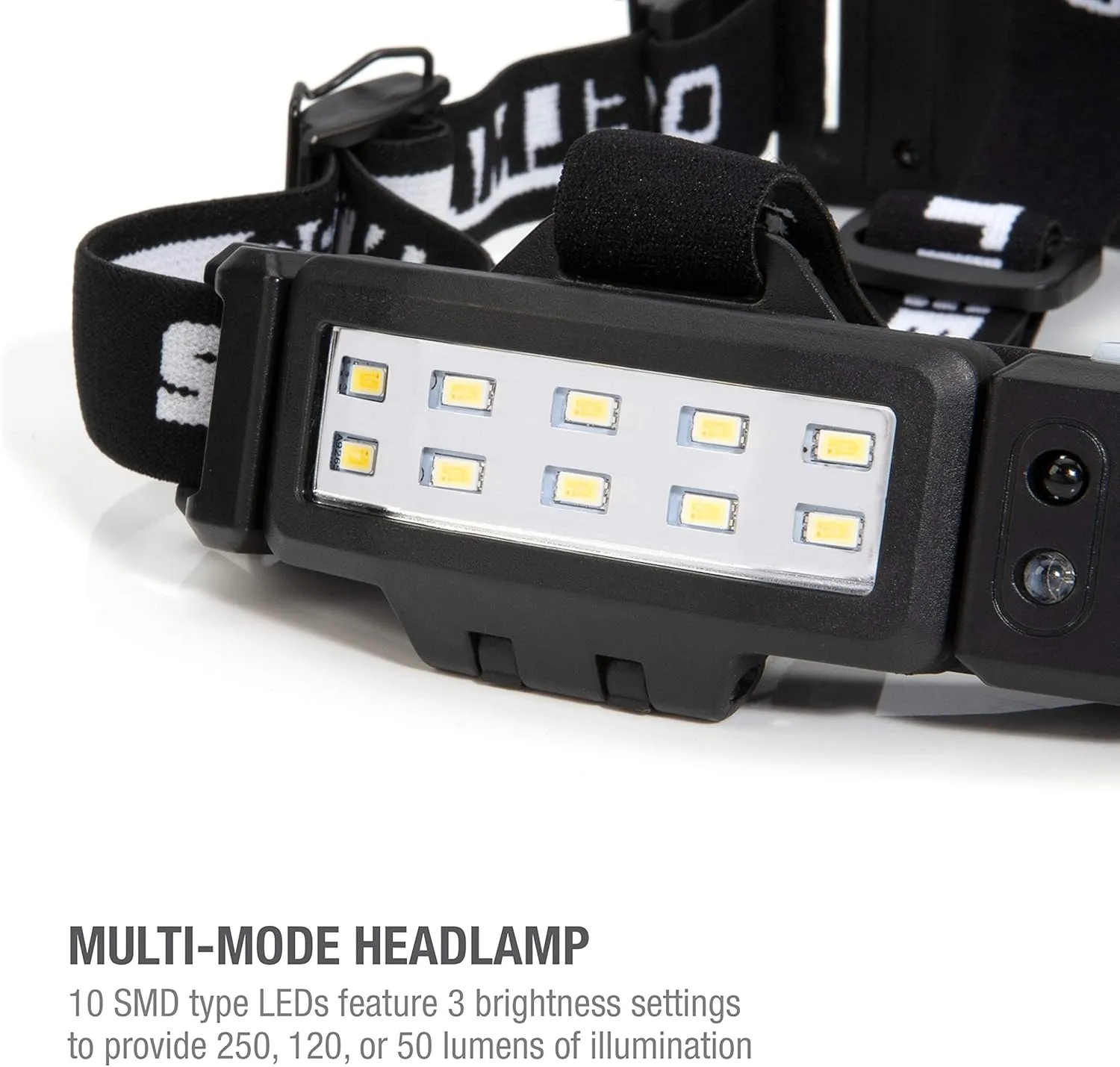 Steelman Slim Profile Rechargeable LED Motion-Activated Headlamp, 250-Lumen, 3 Brightness Settings, 20-Meter Range, Water-Resistant