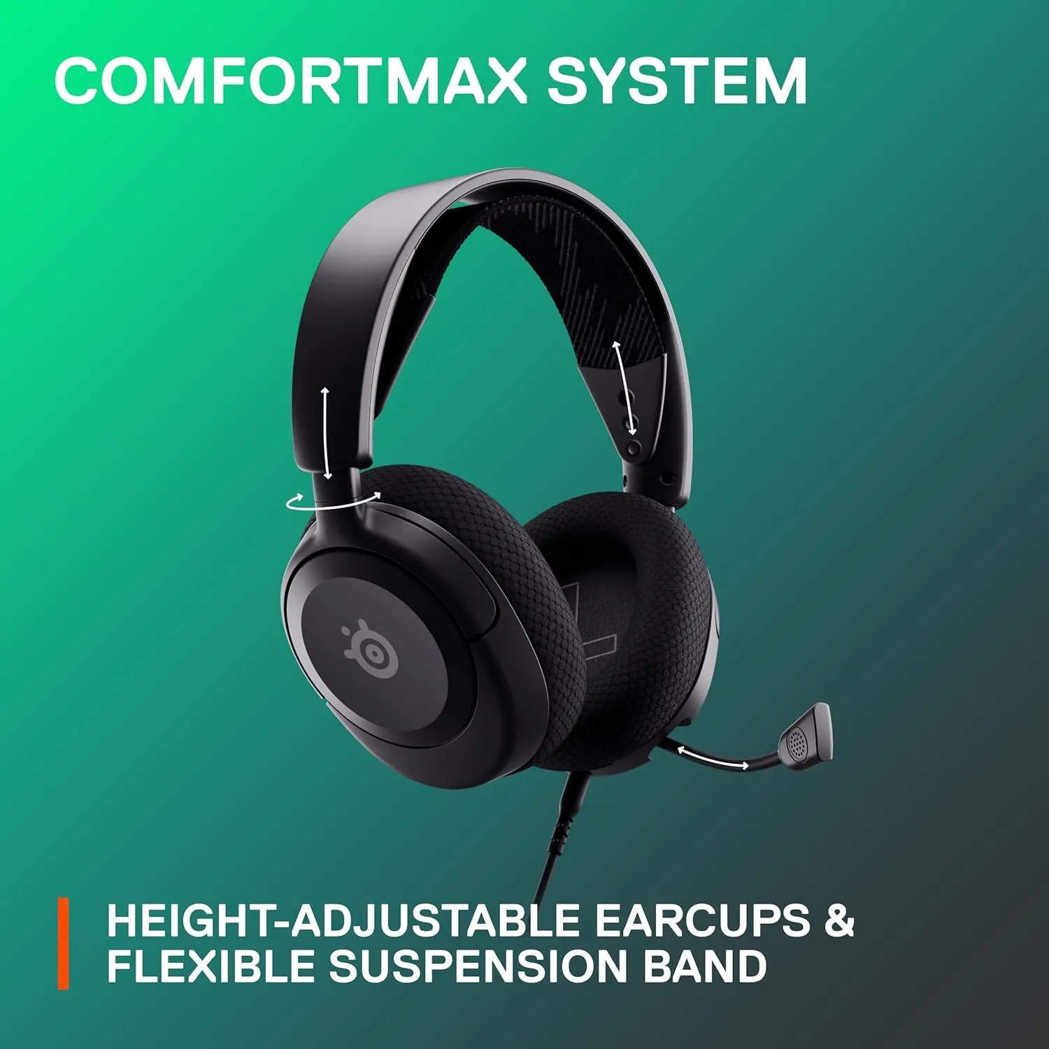 SteelSeries Arctis Nova 1 Multi-System Gaming Headset  Hi-Fi Drivers  360 Spatial Audio  Comfort Design  Durable  Ultra Lightweight  Noise-Cancelling Mic  PC, PS5/PS4, Switch, Xbox - Black