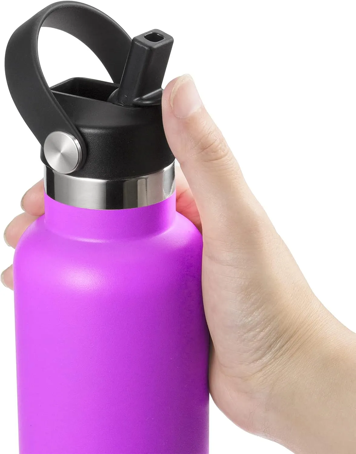 Straw Lid fits Hydro Flask Standard Mouth, 21 24 oz, Sports Flex Cap Water Bottle Accessories Replacement Top