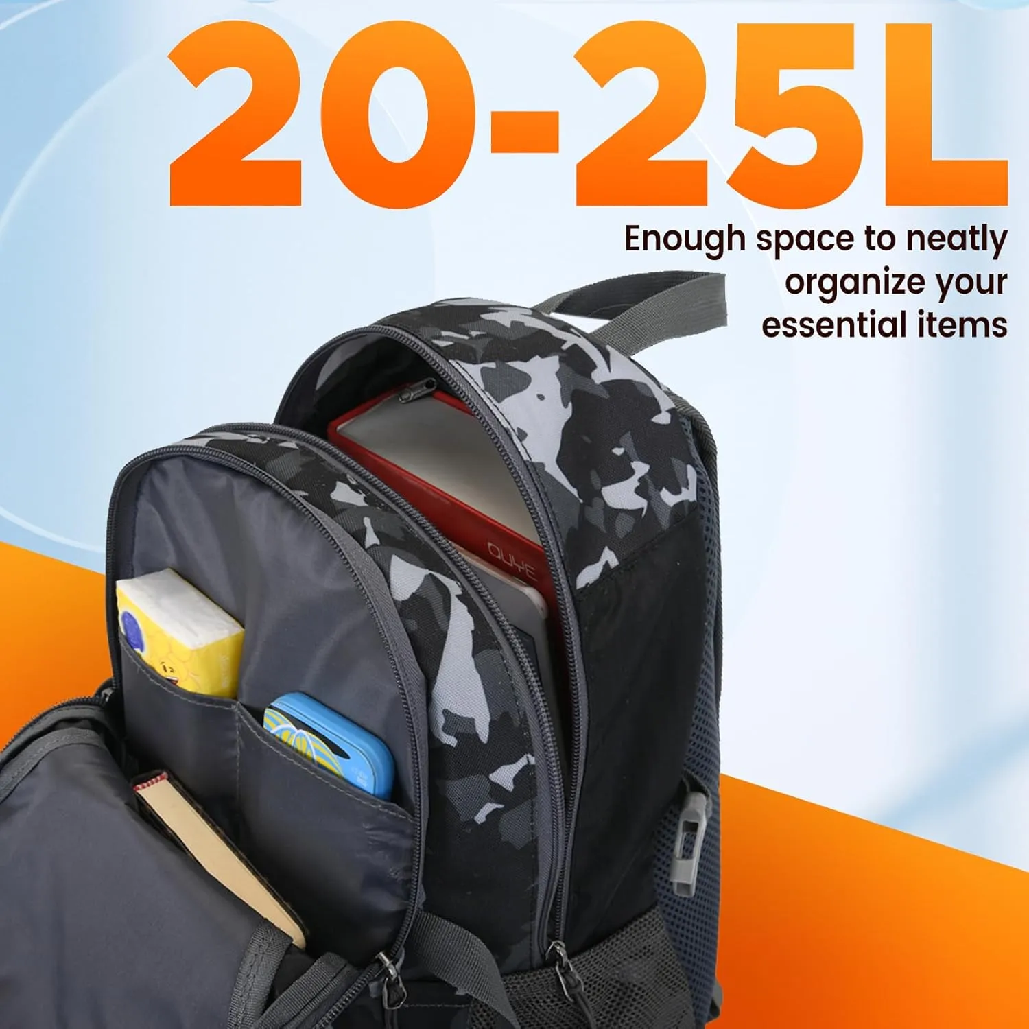 sunhiker Small Cycling Hiking Backpack Water Resistant Travel Backpack Lightweight Daypack M0714 20-25L