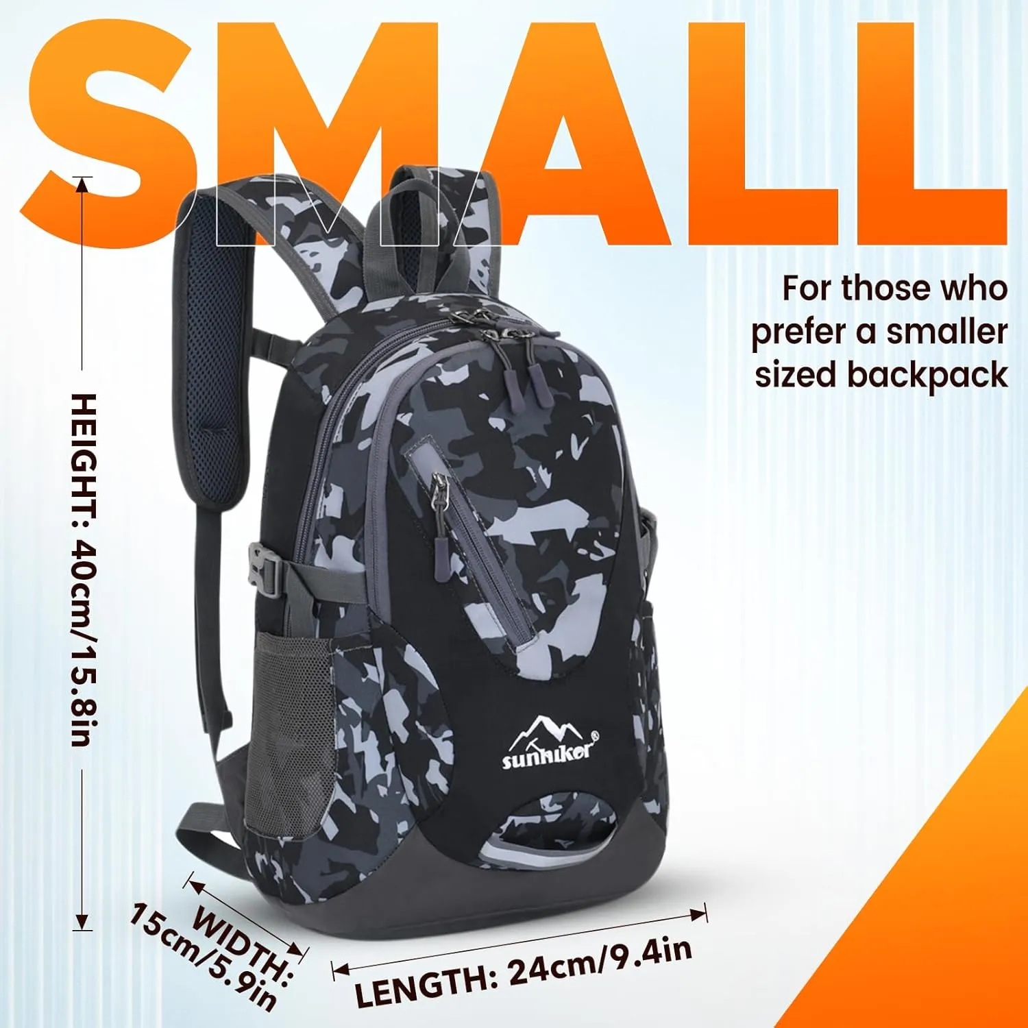 sunhiker Small Cycling Hiking Backpack Water Resistant Travel Backpack Lightweight Daypack M0714 20-25L