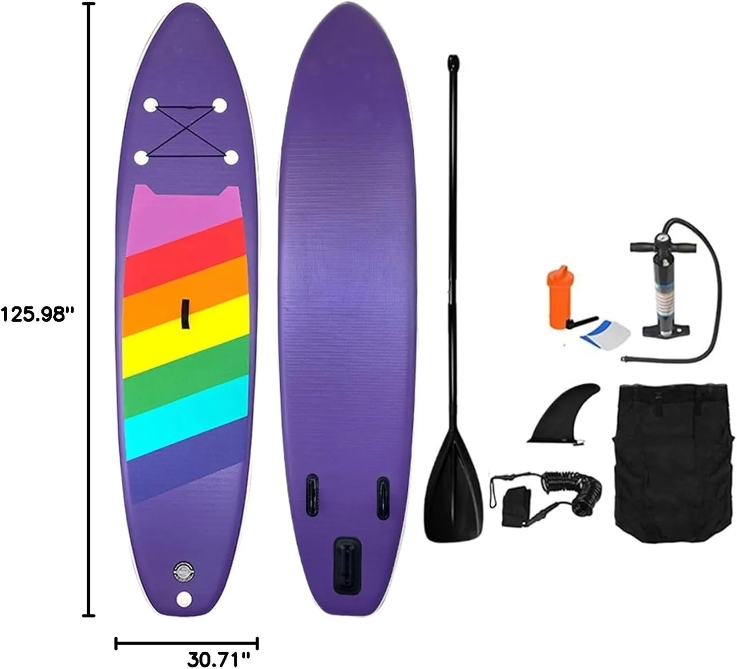 Surfboard Stand Up Surfboard SUP Inflatable Paddle Board Ultralight Paddle Board with SUP Accessories Fins Adjustab Surf Board Outdoor Recreation