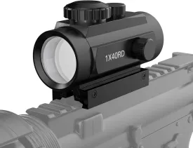 Tactical Red Green Dot Reflex Gun Sight Riflescope 1x40mm Rifle Optic Sight for Hunting Shooting Compact Rifle Scope for 20mm Picatinny Weaver Rail