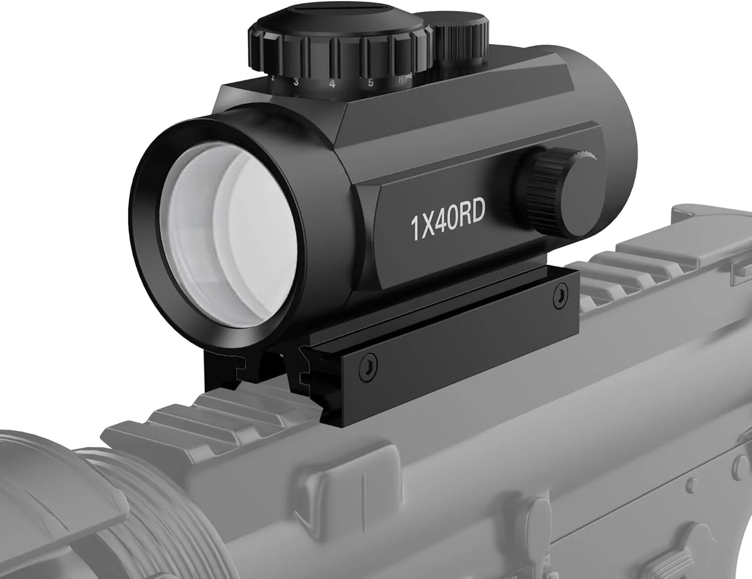 Tactical Red Green Dot Reflex Gun Sight Riflescope 1x40mm Rifle Optic Sight for Hunting Shooting Compact Rifle Scope for 20mm Picatinny Weaver Rail