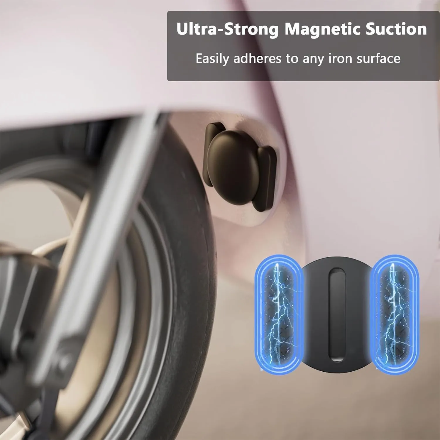 Tracker Device for Vehicles,Mini Hidden Car Tracker with Magnetic Case,No Monthly Fee Real Time GPS Car Tracker Works with Apple Find My (iOS Only) (Black,2PCS)