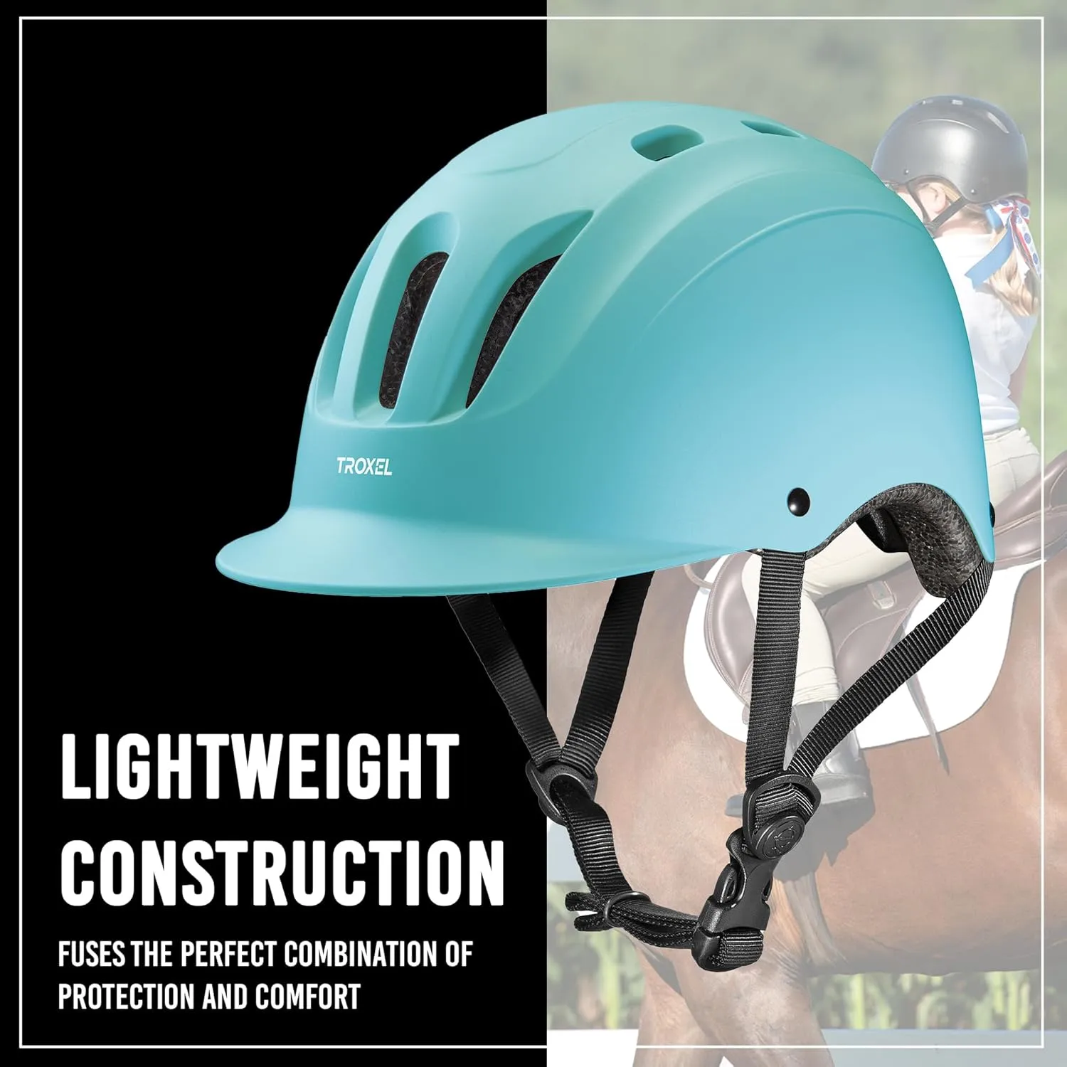 Troxel Sport 2.0 Injection Molded Horse Riding Helmet, Lightweight Adjustable Design, Safety Horseback Riding Gear