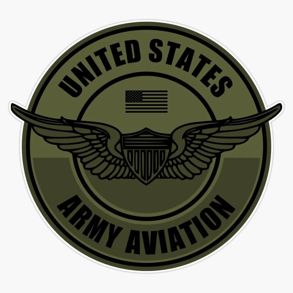 US Army Aviation Wings Patch Window Bumper Sticker Decal 5"
