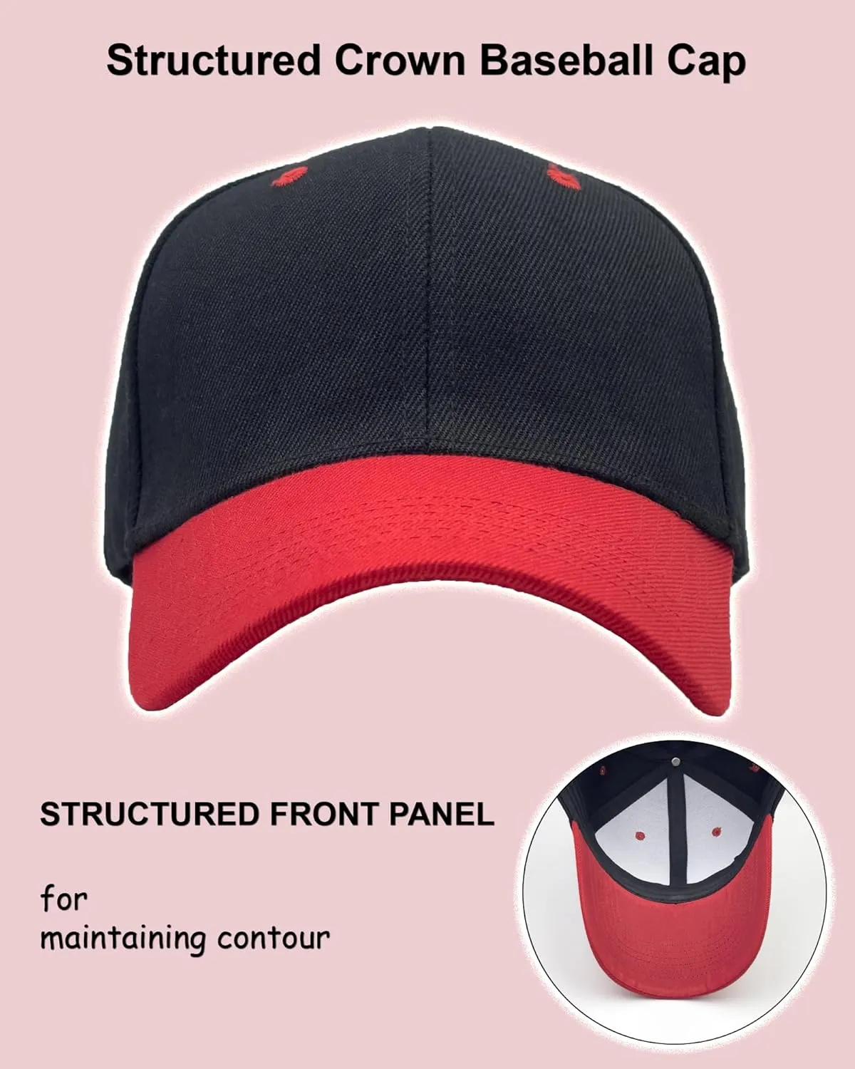 Utmost Structured Baseball Cap with Adjustable Closure - Performance Hat for Outdoor Activities and Custom Embroidery