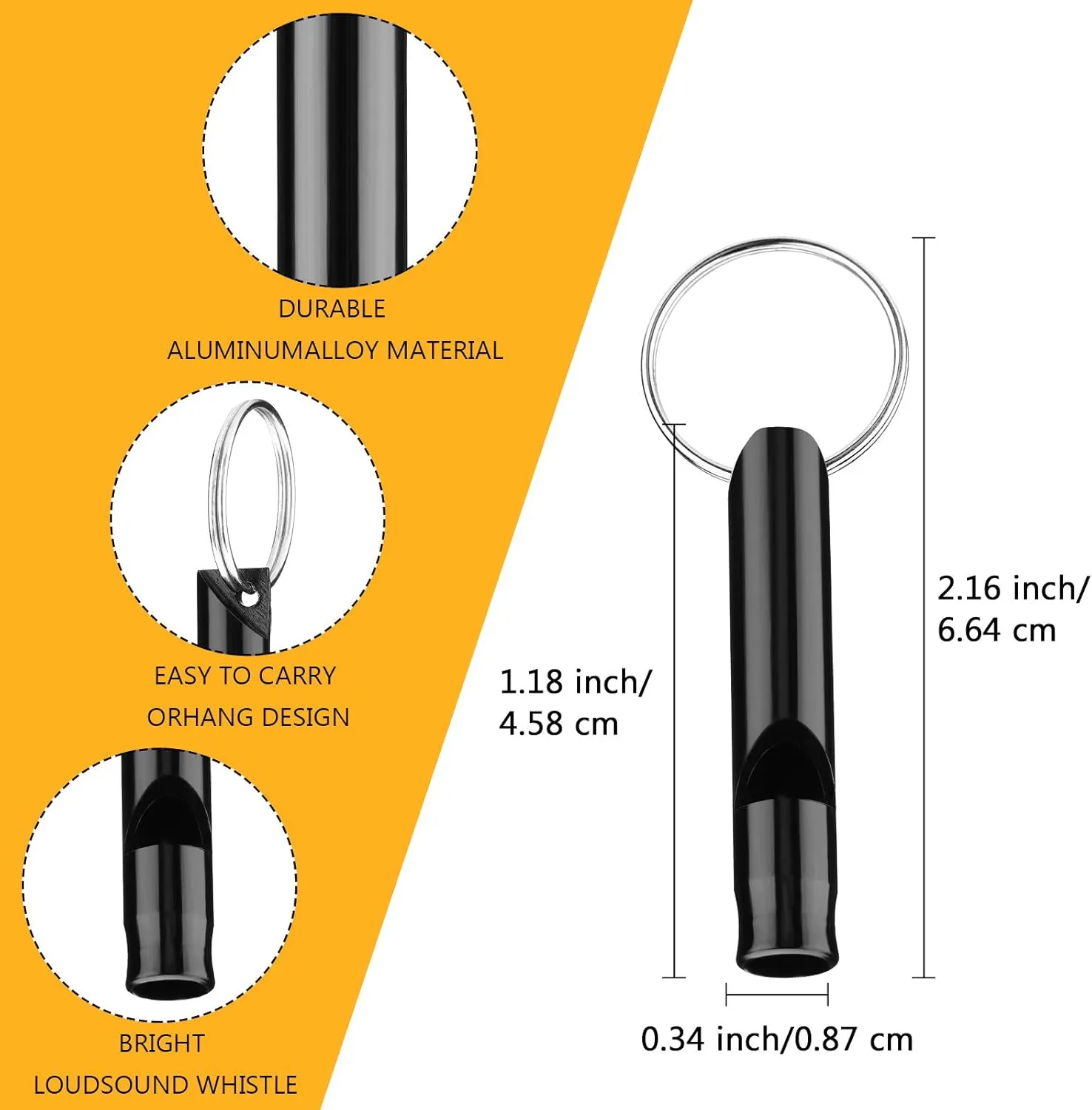 Weewooday 12 Pieces Emergency Whistle with Keychain Aluminum Emergency Survival Whistles Loud Sound Safety for Camping Hiking Boating Hunting Outdoors Sports Pets Training
