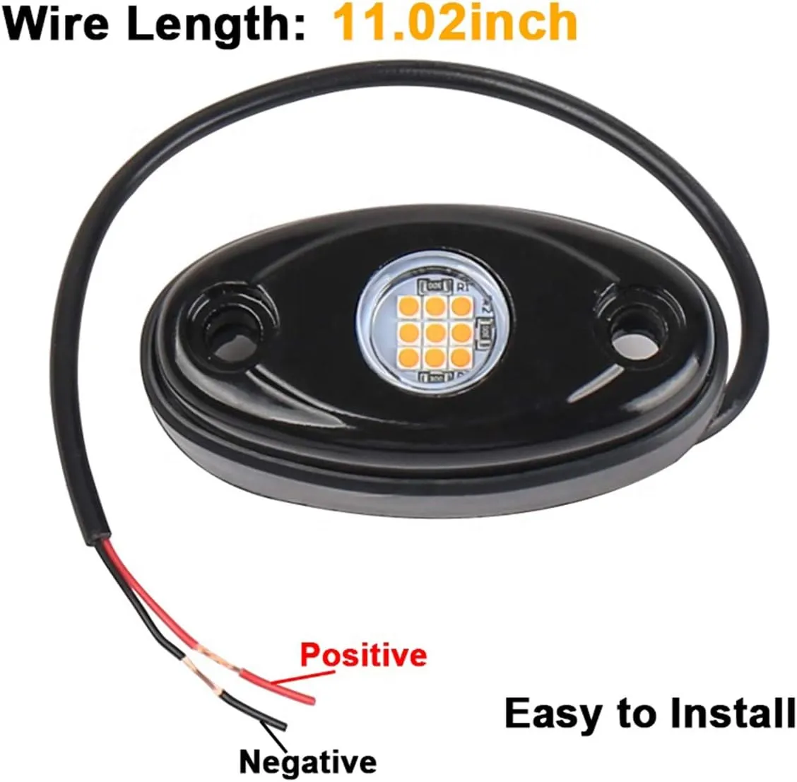 White LED Rock Lights, 4 Pods Neon 12V Waterproof Underglow Underbody Kit Crawler Crawling Dome Exterior Wheel Lights for ATV RZR UTV SUV Off-Road Auto Boat Motorcycle Glow Trail Rig Fender Lamp