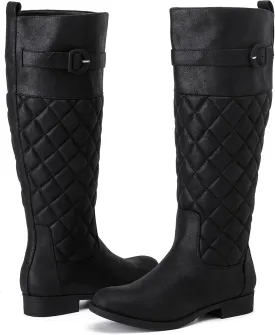 Women's Knee High Boots - Stylish and Comfortable Round Toe Low Heel Riding Combat Tall Boots with Side Zipper Closure for Fall and Winter Wear For Women.
