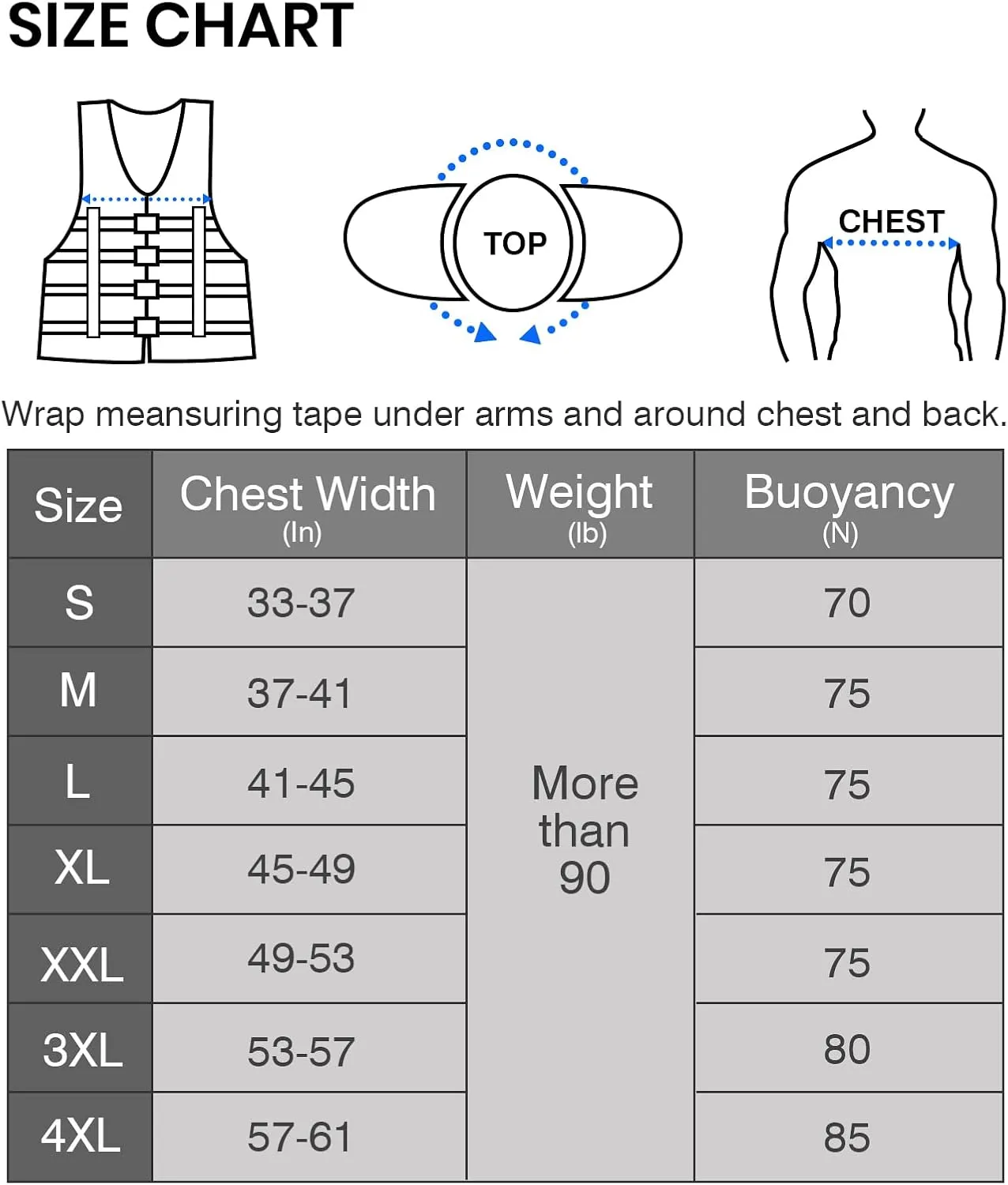 XGEAR Adult USCG Life Jacket Water Sports Life Vest