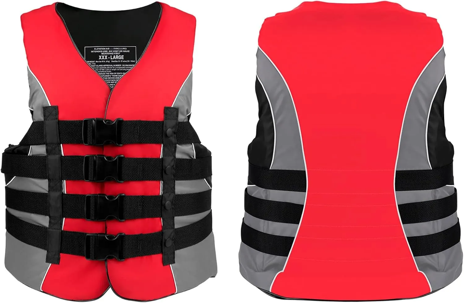XGEAR Adult USCG Life Jacket Water Sports Life Vest