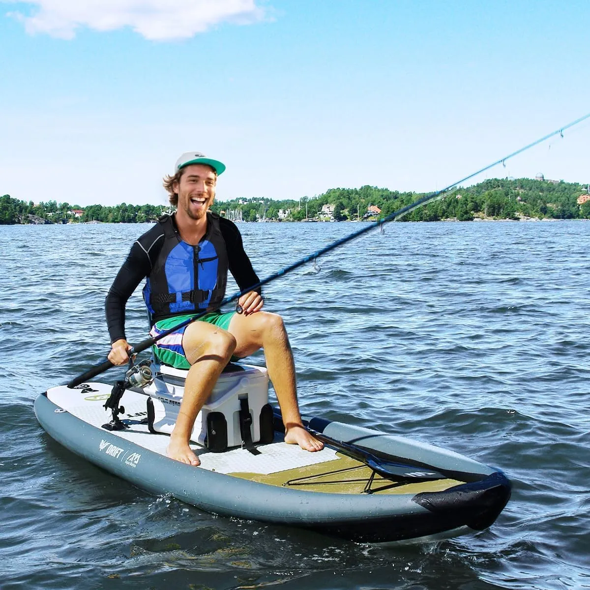 Yueta Swim Vest for Adults, Adjustable Crotch Strap, Buoyancy Aid Swim Jacket for Kayaking, Fishing, Watersports