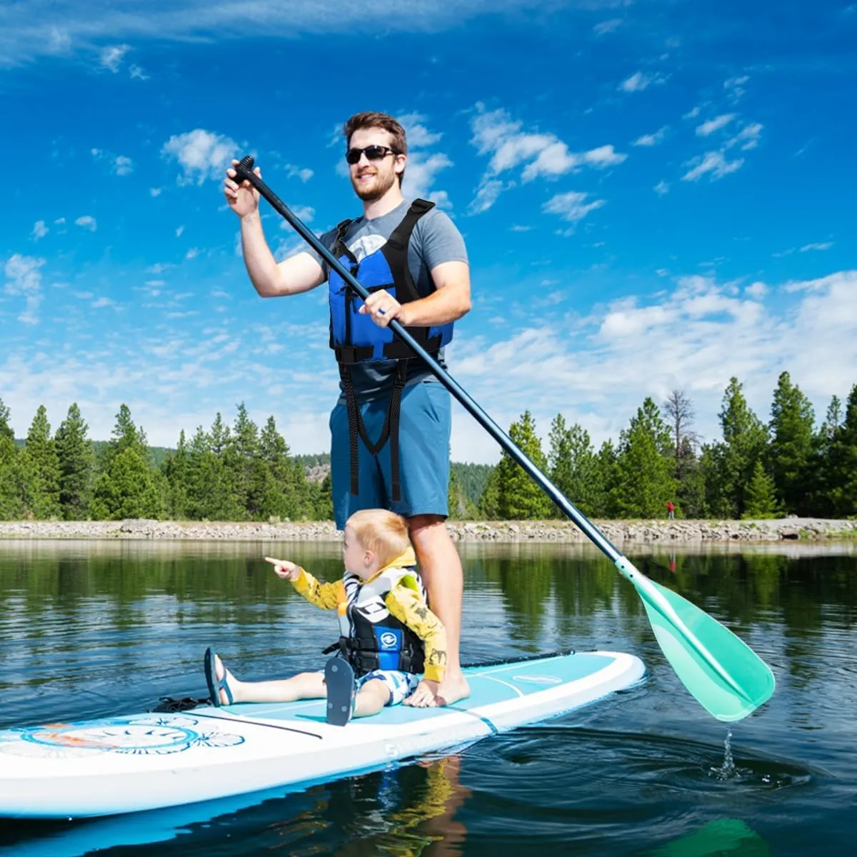 Yueta Swim Vest for Adults, Adjustable Crotch Strap, Buoyancy Aid Swim Jacket for Kayaking, Fishing, Watersports